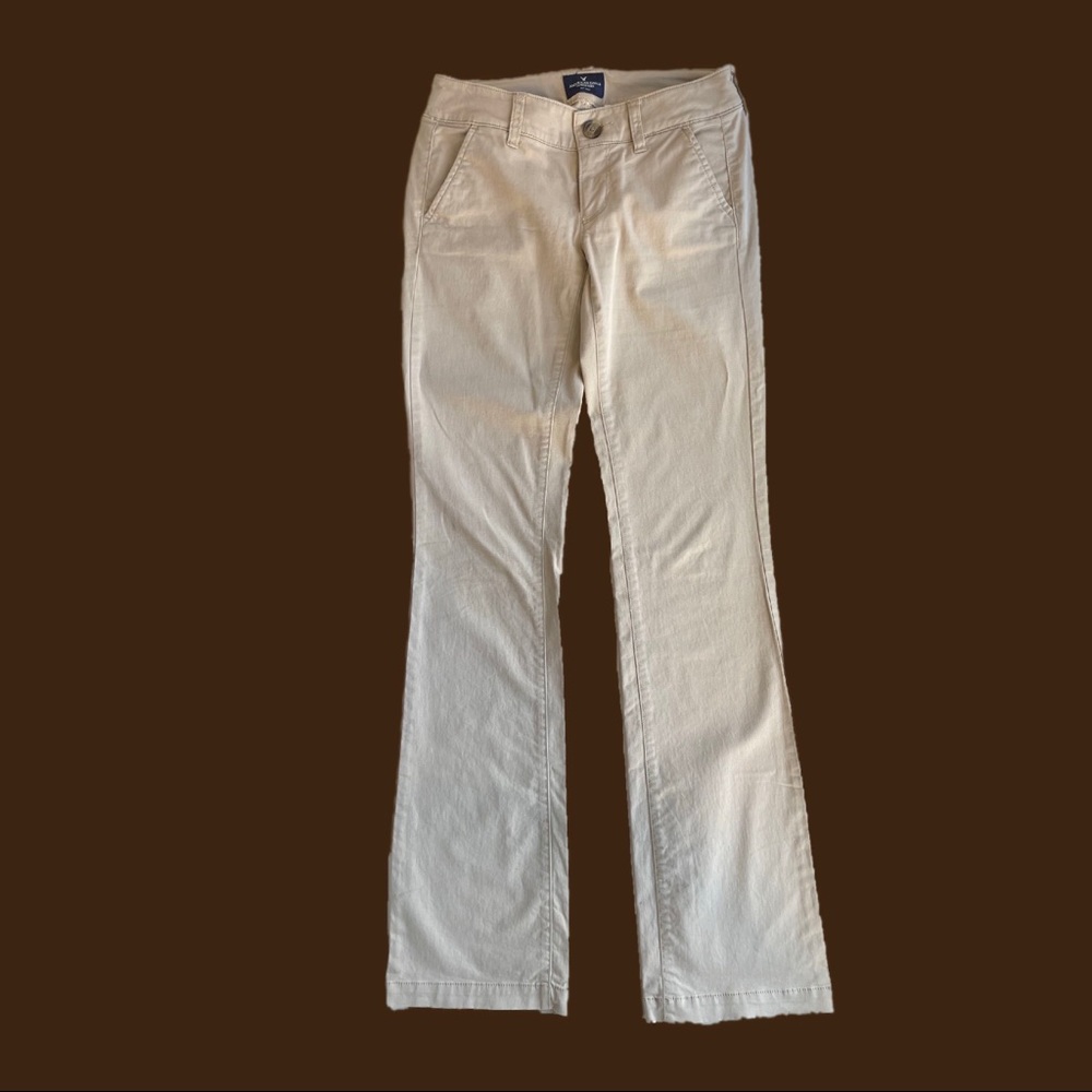 Cream Bootcut Pants